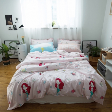 91家纺网 家纺一手货源 找家纺 一米阳光 2019新款13070新款套件 人鱼小姐