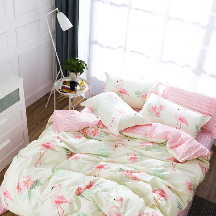 91家纺网 家纺一手货源 找家纺 一米阳光 2019新款13070新款套件傲娇小公主米色波浪款