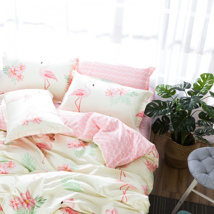 91家纺网 家纺一手货源 找家纺 一米阳光 2019新款13070新款套件傲娇小公主米色波浪款