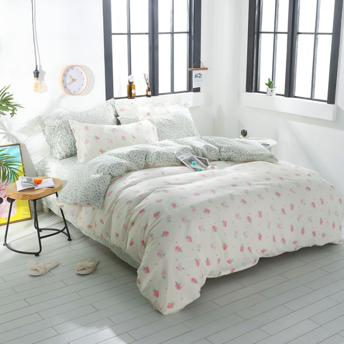 91家纺网 家纺一手货源 找家纺 一米阳光 2019新款13070新款套件 草莓