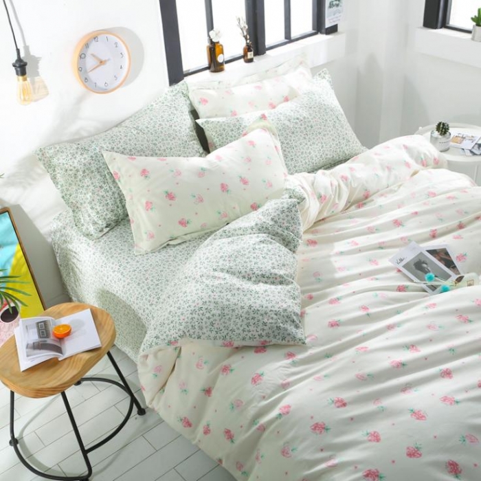 91家纺网 家纺一手货源 找家纺 一米阳光 2019新款13070新款套件 草莓