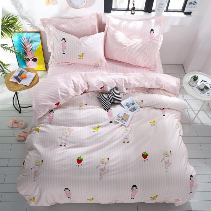 91家纺网 家纺一手货源 找家纺 一米阳光 2019新款13070新款套件 草莓姑娘