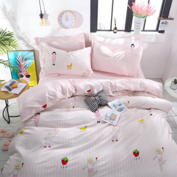 91家纺网 家纺一手货源 找家纺 一米阳光 2019新款13070新款套件 草莓姑娘