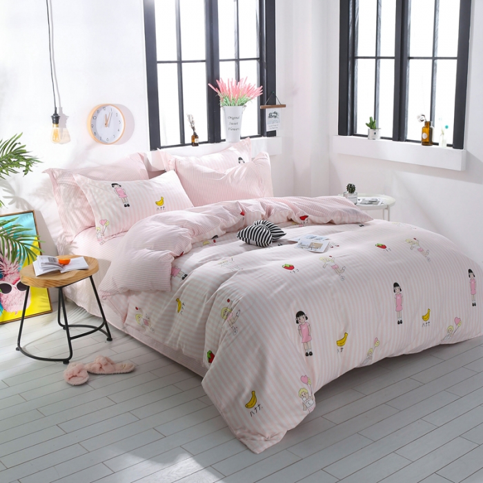 91家纺网 家纺一手货源 找家纺 一米阳光 2019新款13070新款套件 草莓姑娘