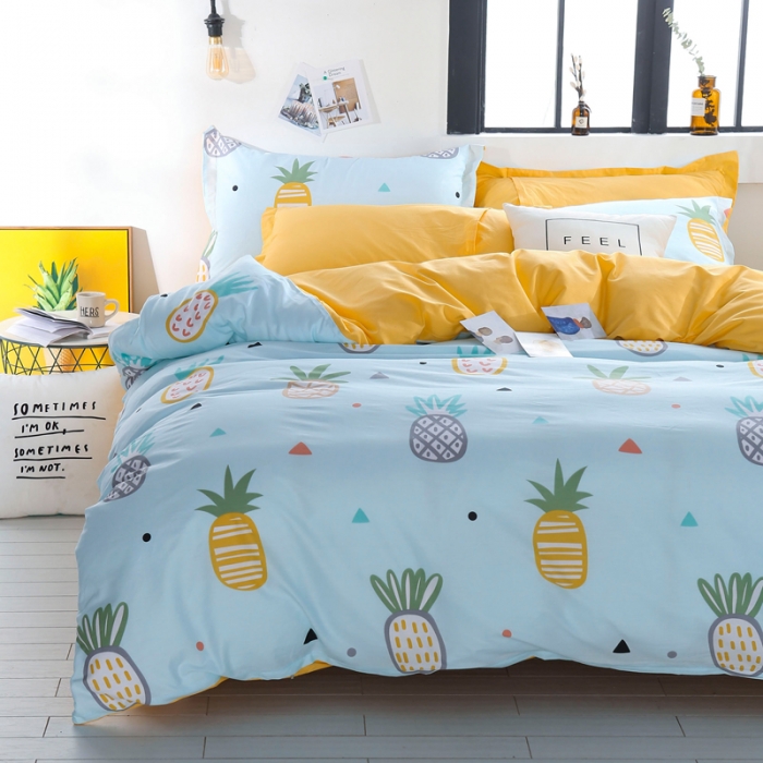 91家纺网 家纺一手货源 找家纺 一米阳光 2019新款13070新款套件 大菠萝