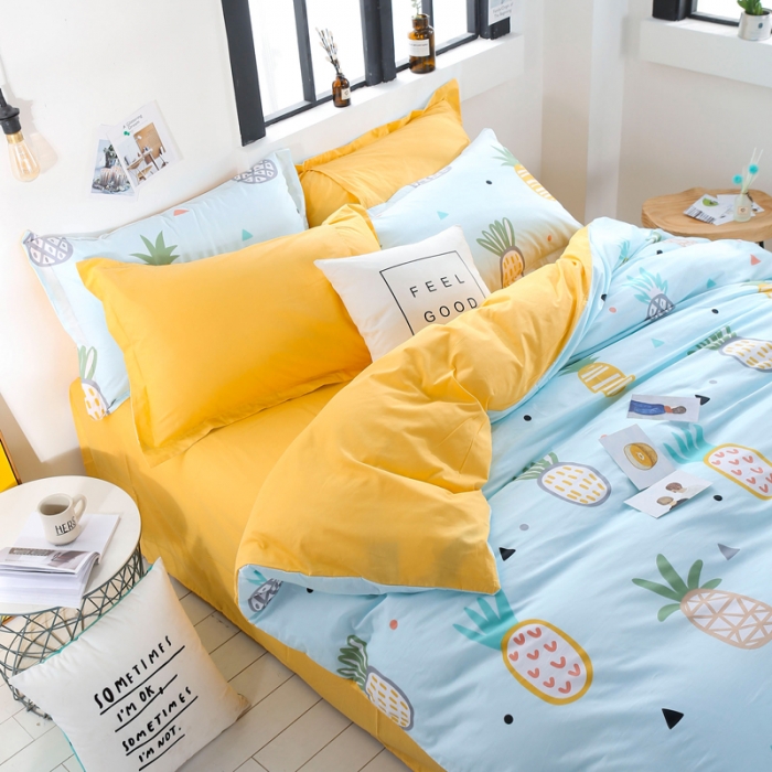 91家纺网 家纺一手货源 找家纺 一米阳光 2019新款13070新款套件 大菠萝