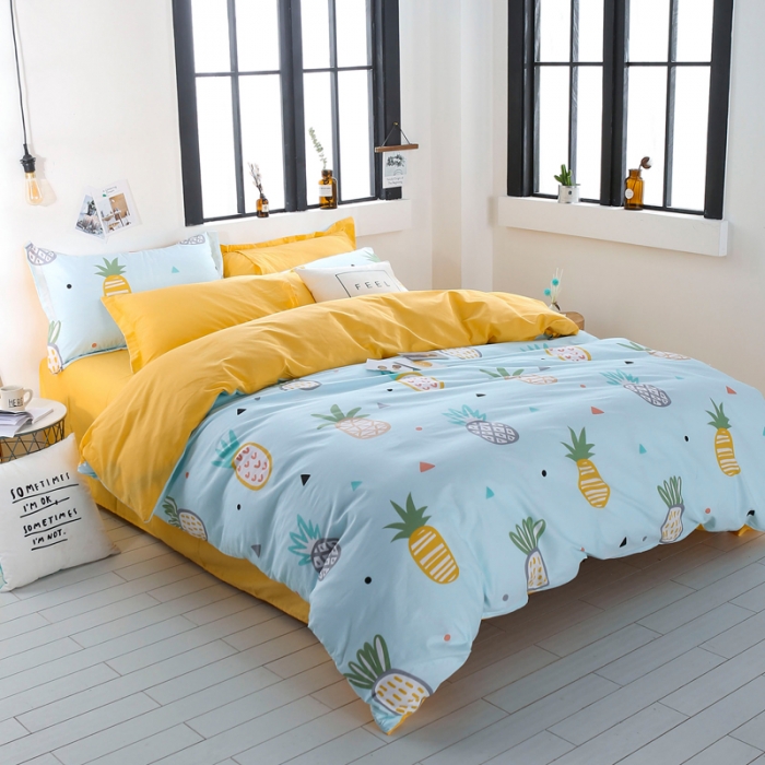 91家纺网 家纺一手货源 找家纺 一米阳光 2019新款13070新款套件 大菠萝