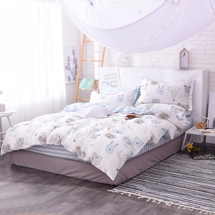 91家纺网 家纺一手货源 找家纺 一米阳光 2019新款13070新款套件 动物乐园