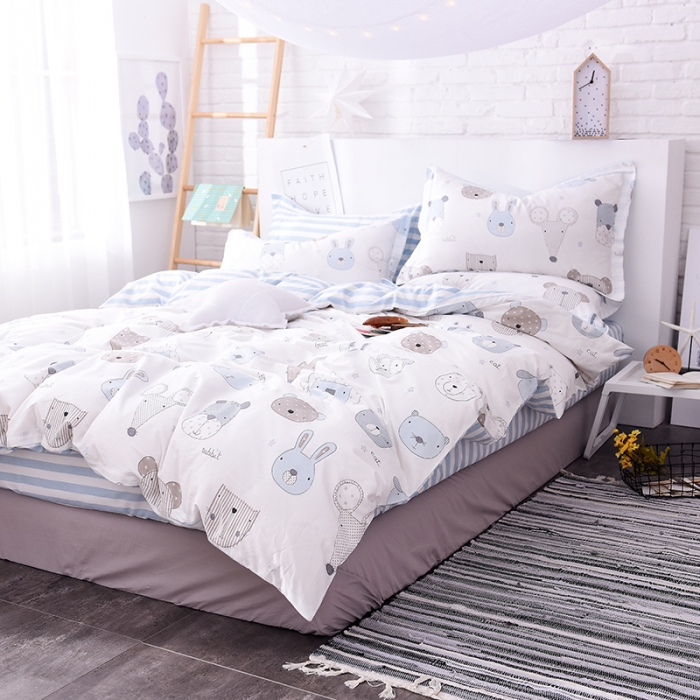 91家纺网 家纺一手货源 找家纺 一米阳光 2019新款13070新款套件 动物乐园