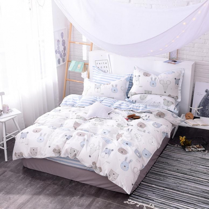 91家纺网 家纺一手货源 找家纺 一米阳光 2019新款13070新款套件 动物乐园