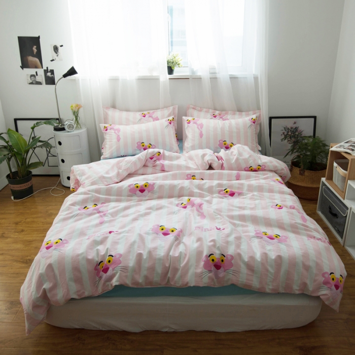 91家纺网 家纺一手货源 找家纺 一米阳光 2019新款13070新款套件 粉小豹