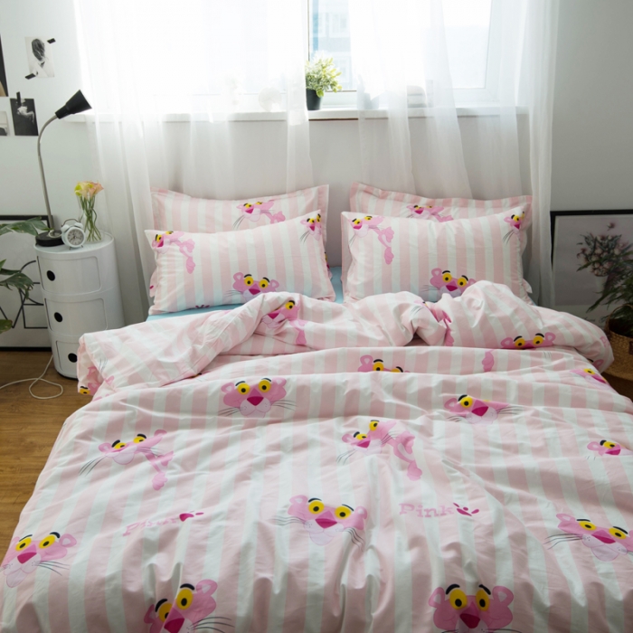 91家纺网 家纺一手货源 找家纺 一米阳光 2019新款13070新款套件 粉小豹