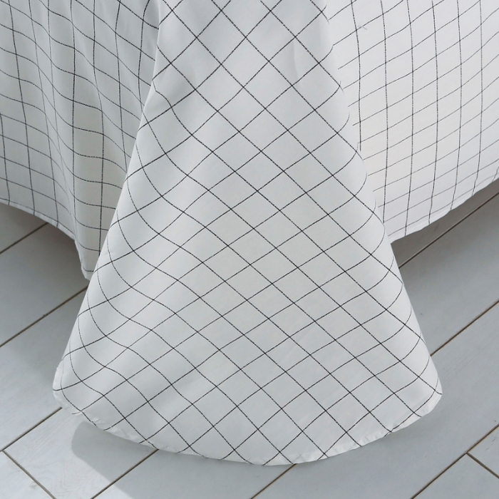 91家纺网 家纺一手货源 找家纺 一米阳光 2019新款13070新款套件 黑白格