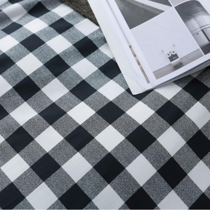 91家纺网 家纺一手货源 找家纺 一米阳光 2019新款13070新款套件 黑白格