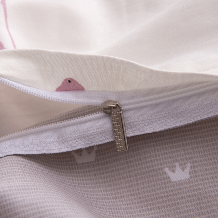 91家纺网 家纺一手货源 找家纺 一米阳光 2019新款13070新款套件 火烈鸟米白