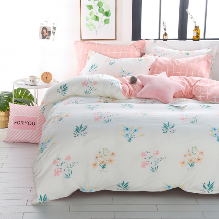 91家纺网 家纺一手货源 找家纺 一米阳光 2019新款13070新款套件 幸运花束