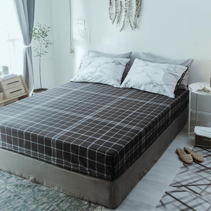 91家纺网 家纺一手货源 找家纺 一米阳光 2019新款绅士简约风套件 大理石