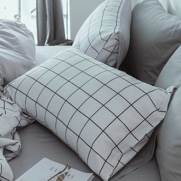 91家纺网 家纺一手货源 找家纺 一米阳光 2019新款绅士简约风套件 冷灰