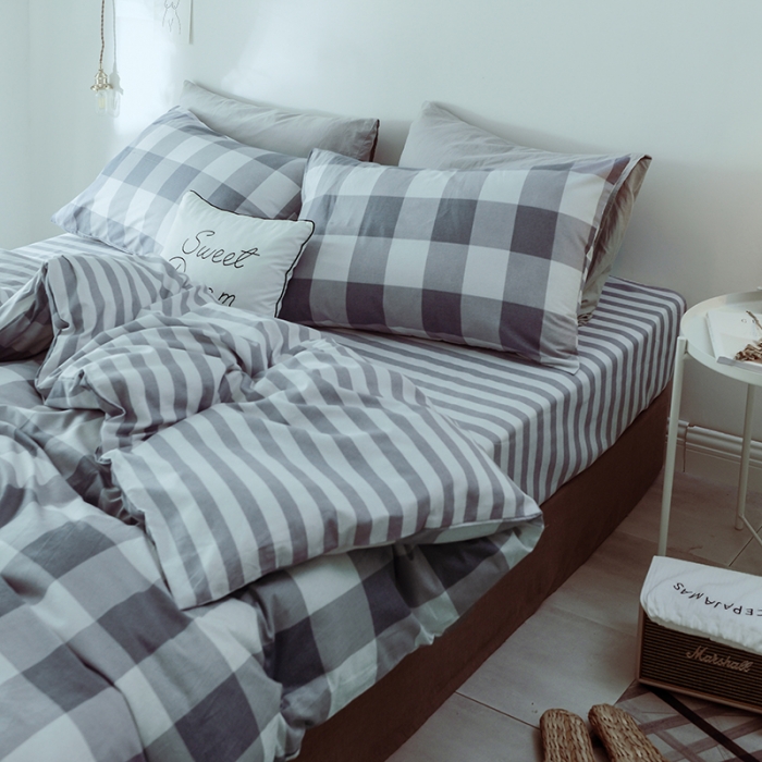 91家纺网 家纺一手货源 找家纺 一米阳光 2019新款绅士简约风套件 品格