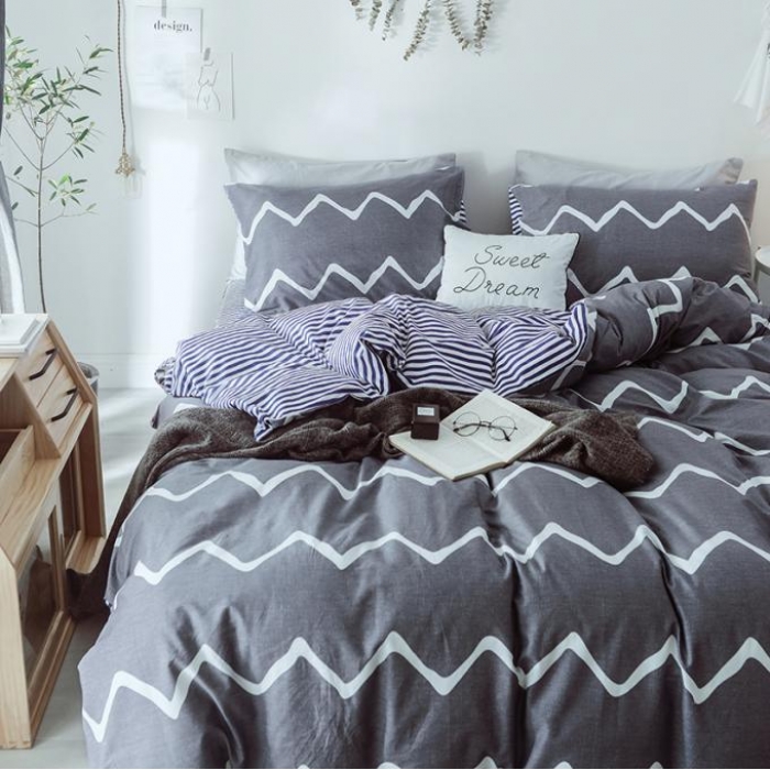 91家纺网 家纺一手货源 找家纺 一米阳光 2019新款绅士简约风套件 绅士