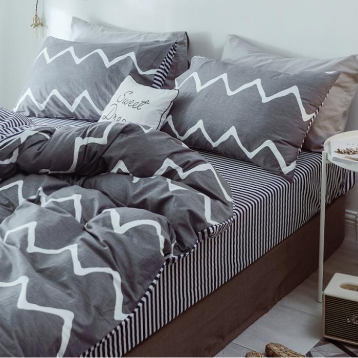 91家纺网 家纺一手货源 找家纺 一米阳光 2019新款绅士简约风套件 绅士