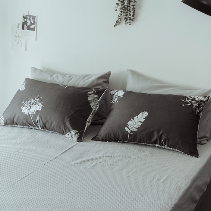 91家纺网 家纺一手货源 找家纺 一米阳光 2019新款绅士简约风套件 摇曳