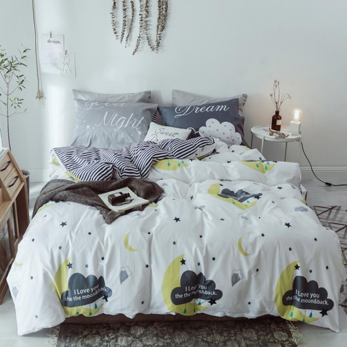 91家纺网 家纺一手货源 找家纺 一米阳光 2019新款绅士简约风套件 云之梦