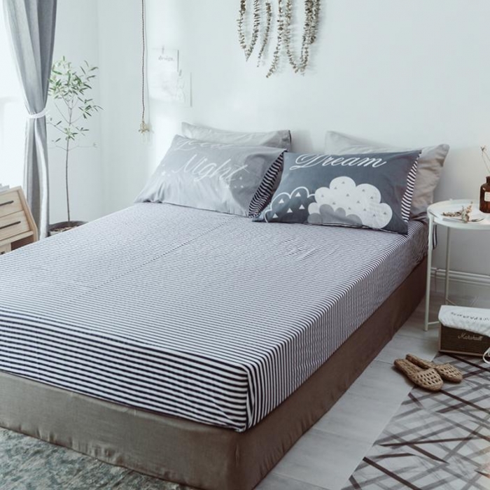 91家纺网 家纺一手货源 找家纺 一米阳光 2019新款绅士简约风套件 云之梦