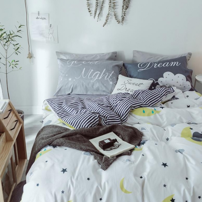 91家纺网 家纺一手货源 找家纺 一米阳光 2019新款绅士简约风套件 云之梦