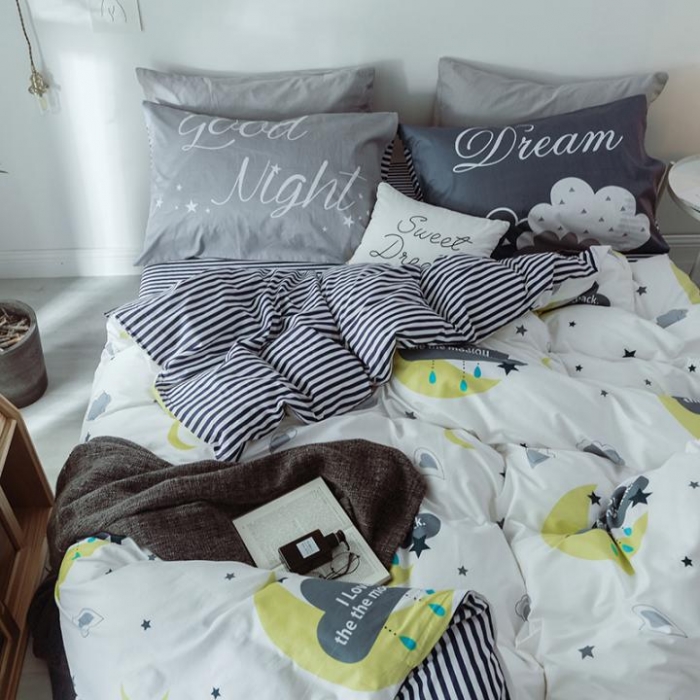 91家纺网 家纺一手货源 找家纺 一米阳光 2019新款绅士简约风套件 云之梦