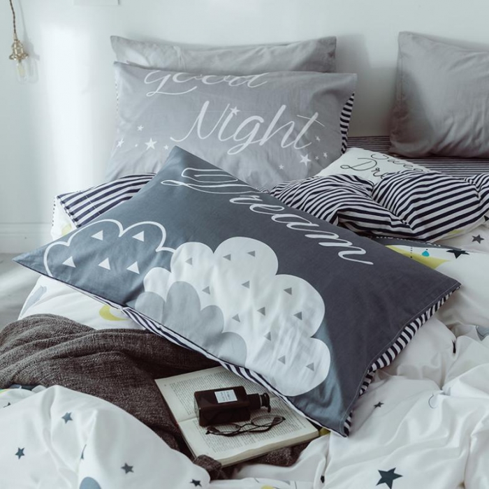 91家纺网 家纺一手货源 找家纺 一米阳光 2019新款绅士简约风套件 云之梦