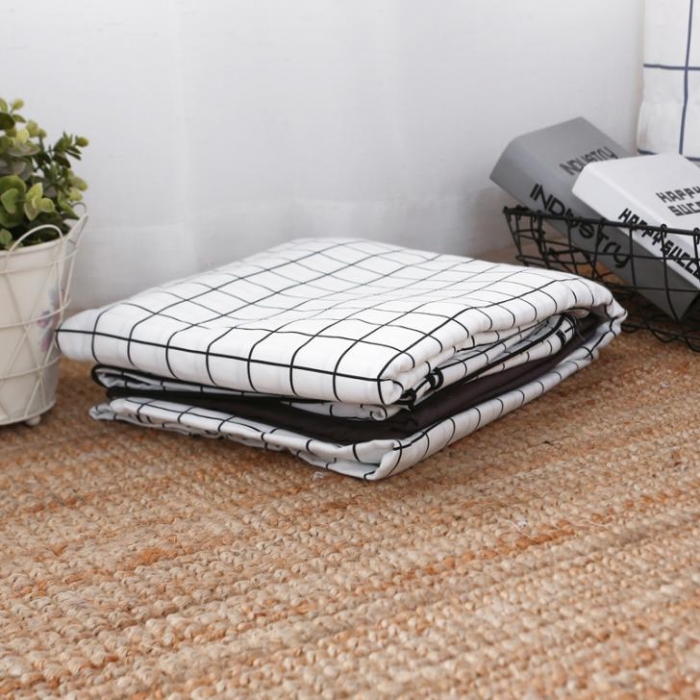 91家纺网 家纺一手货源 找家纺 一米阳光 2019纯棉小清新兔耳朵镶边套件 巴洛克