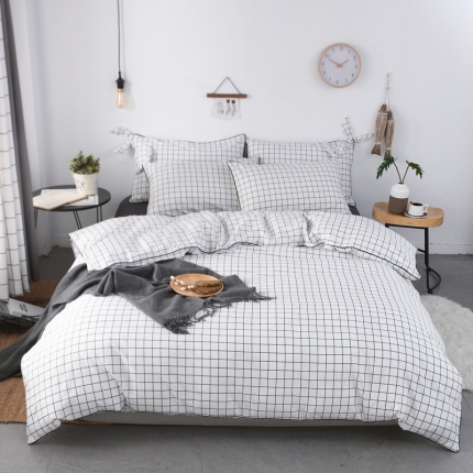 一米阳光 2019纯棉小清新兔耳朵镶边套件 巴洛克