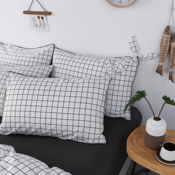 91家纺网 家纺一手货源 找家纺 一米阳光 2019纯棉小清新兔耳朵镶边套件 巴洛克