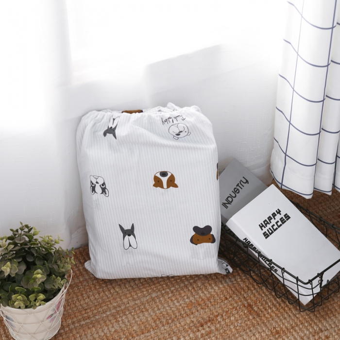 91家纺网 家纺一手货源 找家纺 一米阳光 2019纯棉小清新兔耳朵镶边套件 好朋友