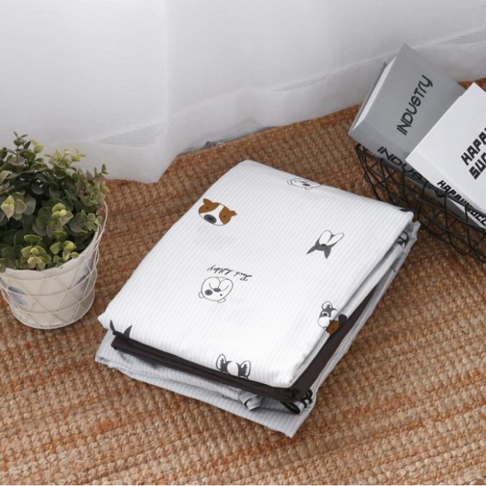 91家纺网 家纺一手货源 找家纺 一米阳光 2019纯棉小清新兔耳朵镶边套件 好朋友