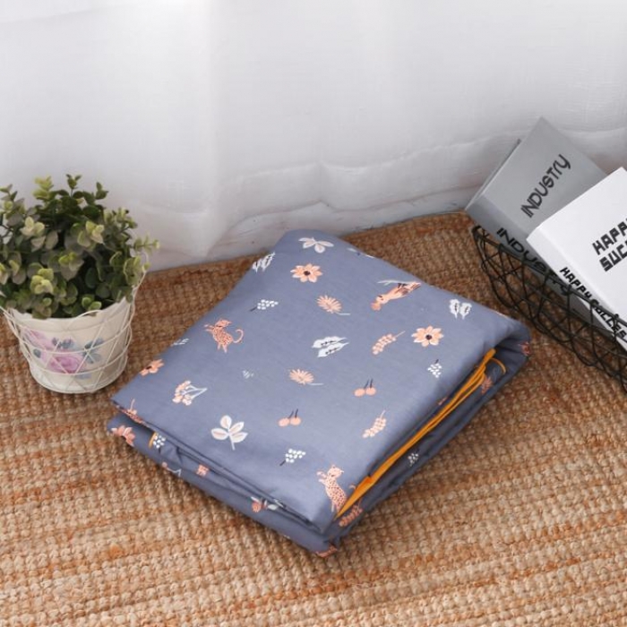 91家纺网 家纺一手货源 找家纺 一米阳光 2019纯棉小清新兔耳朵镶边套件 森意