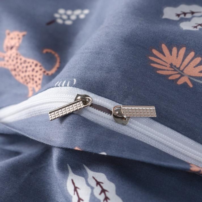 91家纺网 家纺一手货源 找家纺 一米阳光 2019纯棉小清新兔耳朵镶边套件 森意