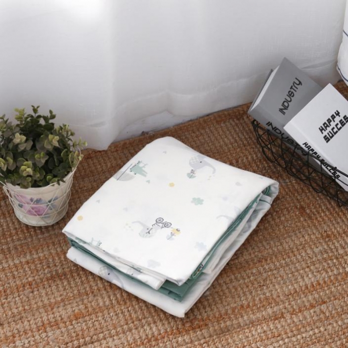 91家纺网 家纺一手货源 找家纺 一米阳光 2019纯棉小清新兔耳朵镶边套件 童心