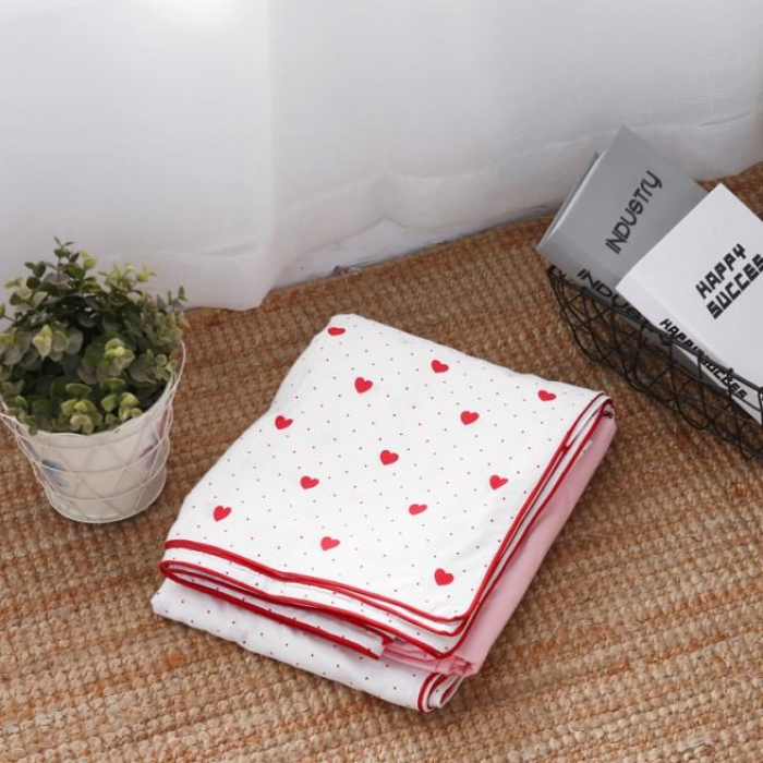 91家纺网 家纺一手货源 找家纺 一米阳光 2019纯棉小清新兔耳朵镶边套件 心动