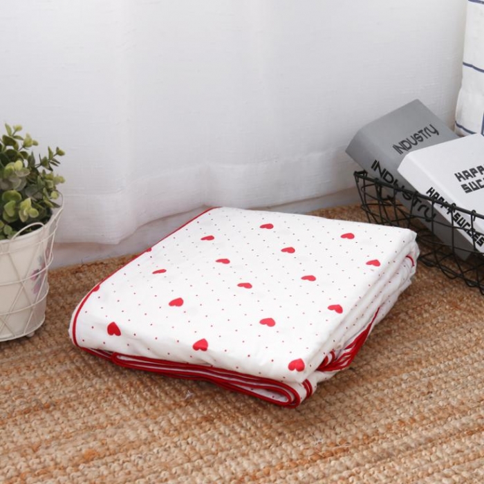 91家纺网 家纺一手货源 找家纺 一米阳光 2019纯棉小清新兔耳朵镶边套件 心动