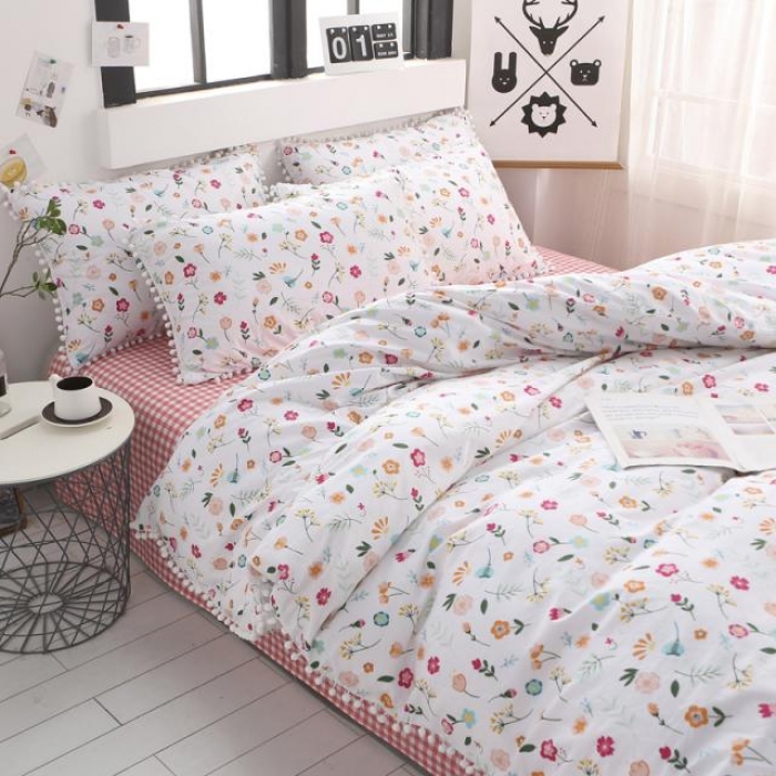 91家纺网 家纺一手货源 找家纺 一米阳光 2019新款球球款套件 春暖花开