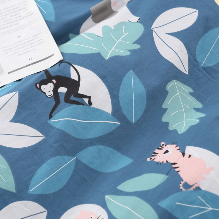 91家纺网 家纺一手货源 找家纺 一米阳光 2019新款球球款套件 动物丛林