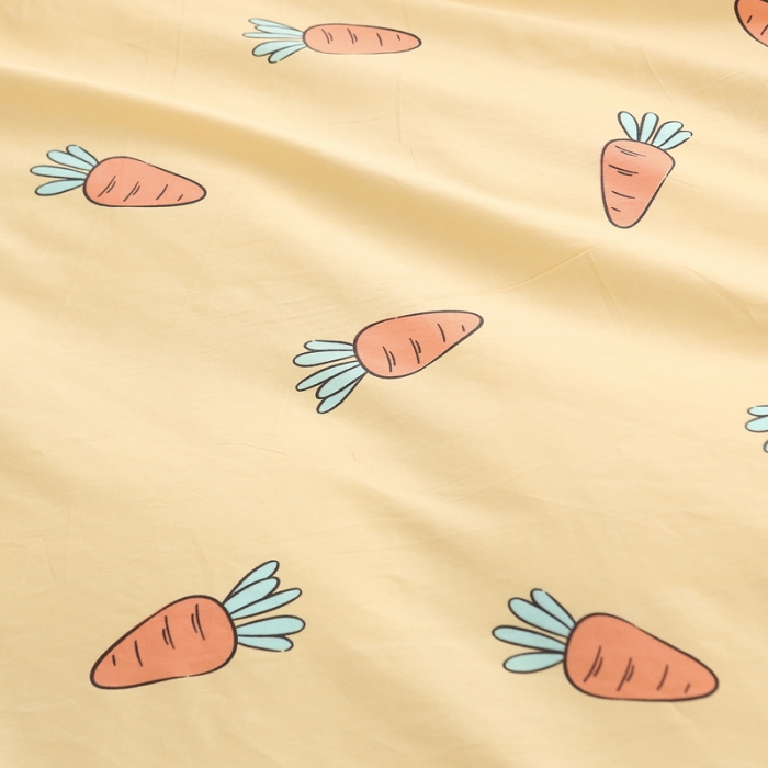 91家纺网 家纺一手货源 找家纺 一米阳光 2019新款球球款套件 胡萝卜