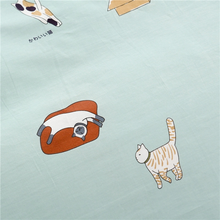 91家纺网 家纺一手货源 找家纺 一米阳光 2019新款球球款套件 可爱喵