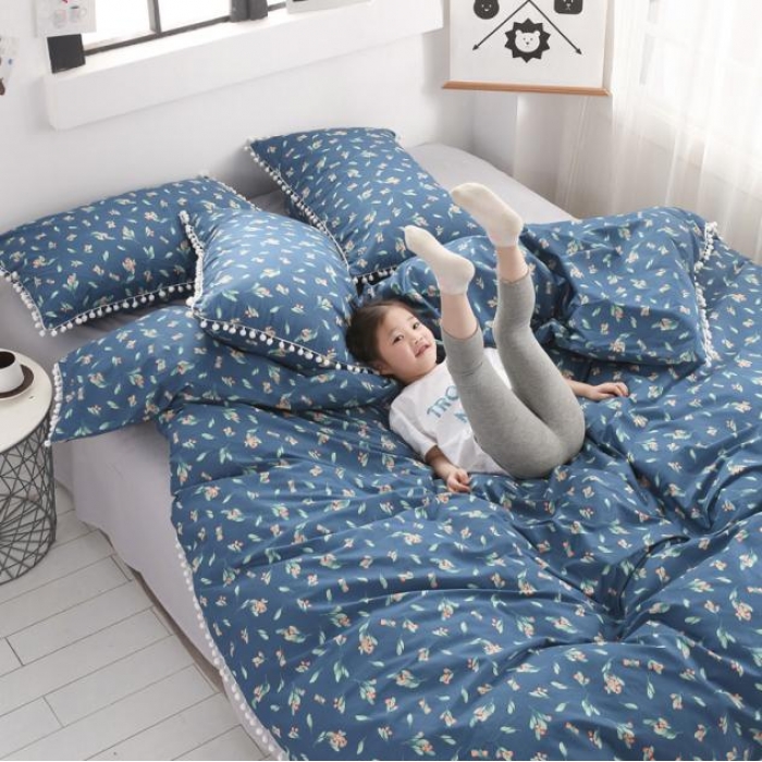 91家纺网 家纺一手货源 找家纺 一米阳光 2019新款球球款套件 山花浪漫