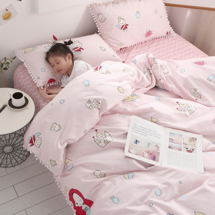 91家纺网 家纺一手货源 找家纺 一米阳光 2019新款球球款套件 鱼美人