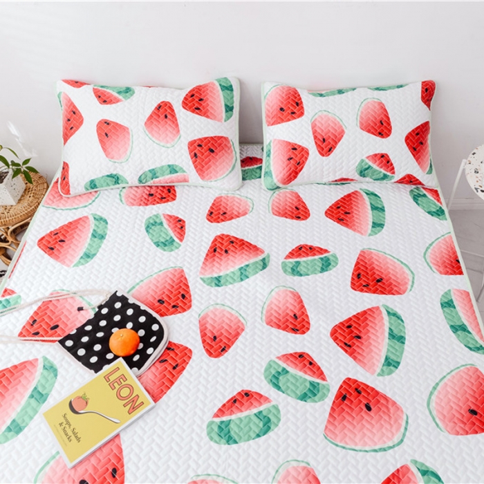 91家纺网 家纺一手货源 找家纺 一米阳光 2019新款冰丝空调软席 清凉西瓜