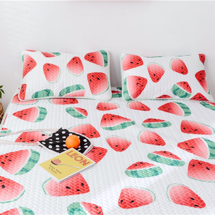 91家纺网 家纺一手货源 找家纺 一米阳光 2019新款冰丝空调软席 清凉西瓜