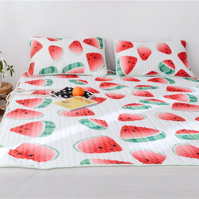 91家纺网 家纺一手货源 找家纺 一米阳光 2019新款冰丝空调软席 清凉西瓜